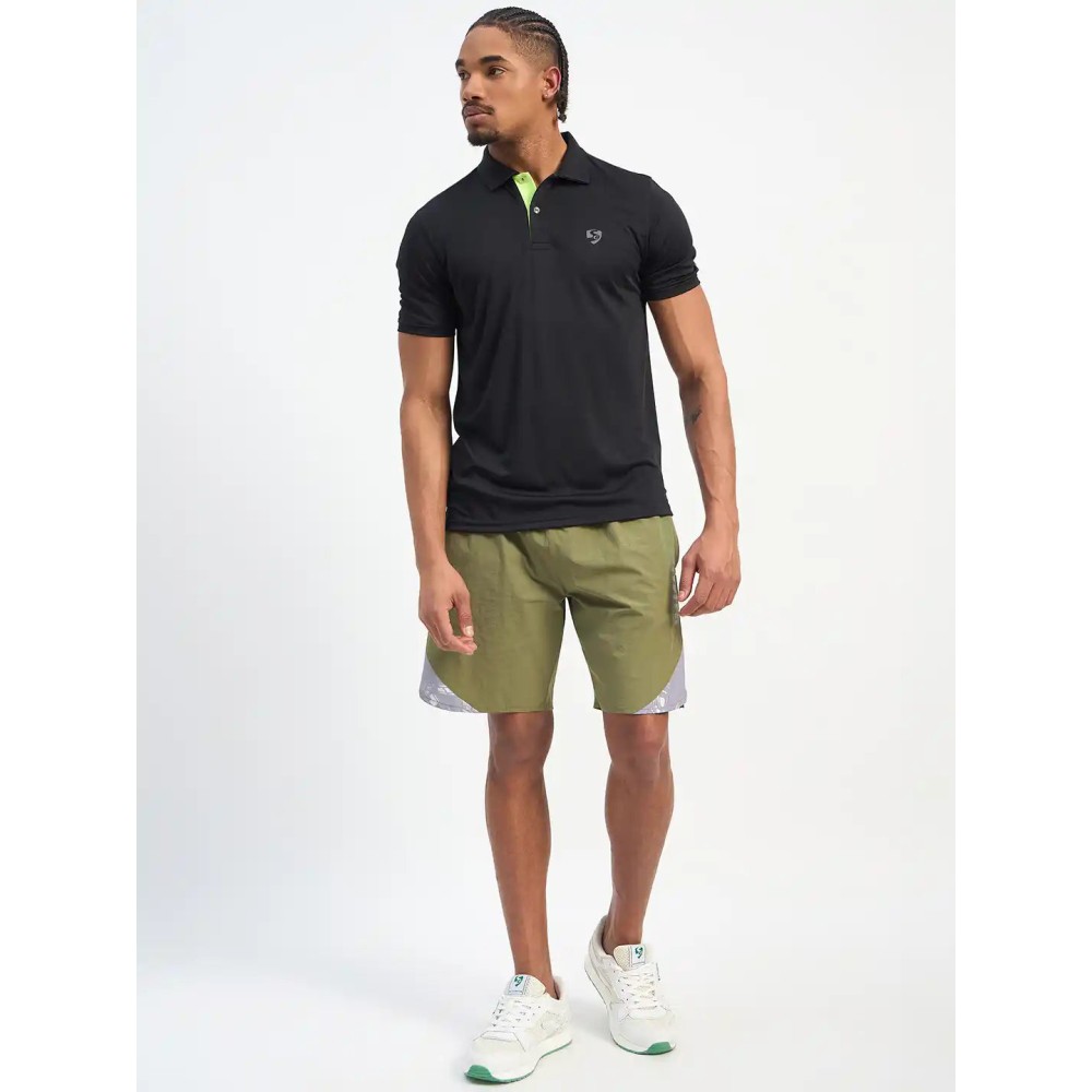 SG H1MP84101 Men Black Polo T-Shirt, Black, S SG H1MP84101 Men Black Polo T-Shirt, Black, S