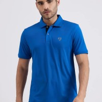 SG H1MP84102 Men Aqua Polo T-Shirt, Aqua, S