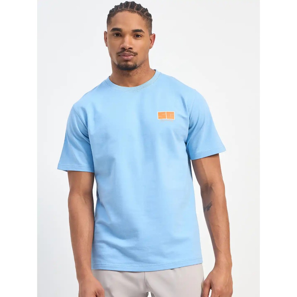 SG H1MT83181 Men Blue T-Shirt, Blue, S