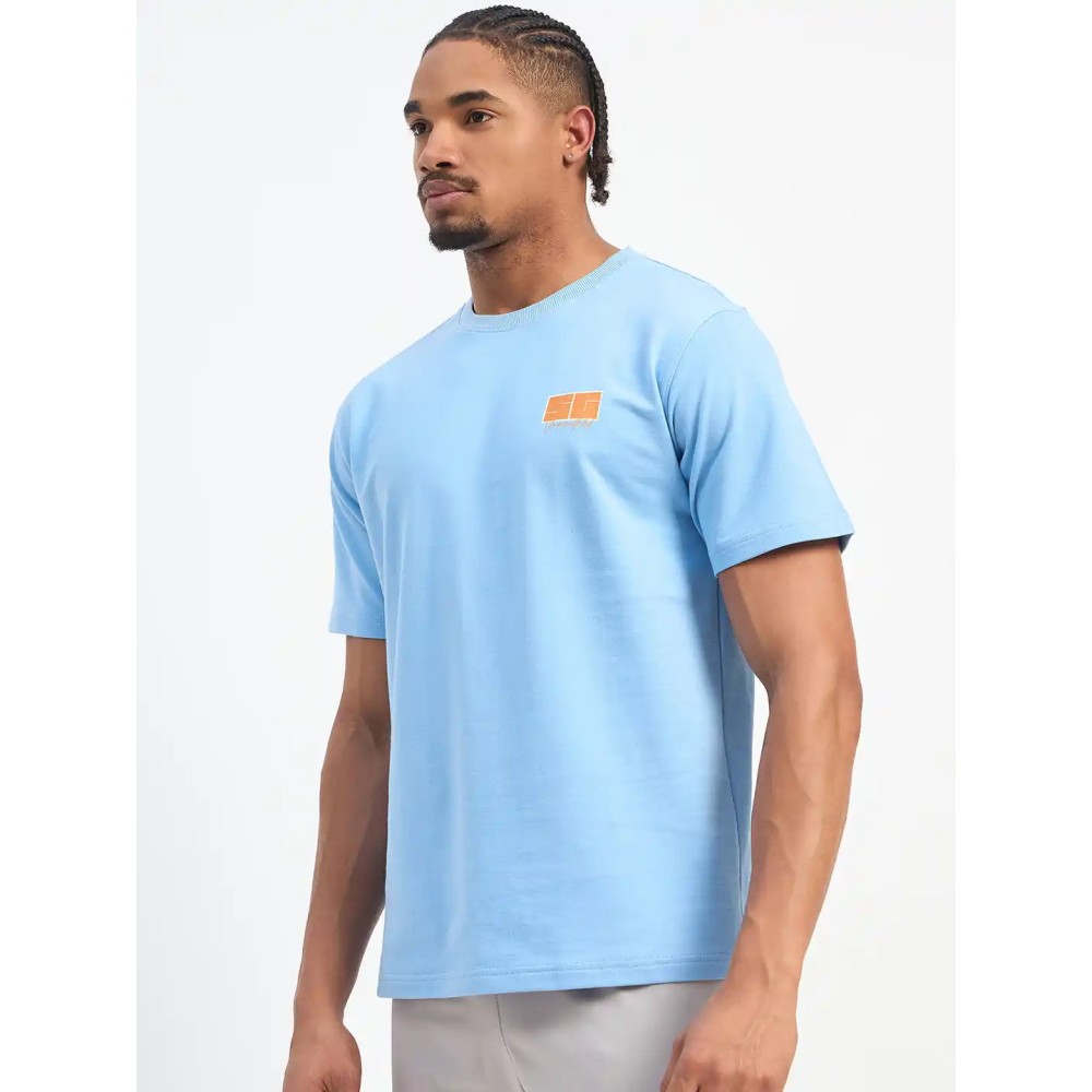 SG H1MT83181 Men Blue T-Shirt, Blue, S