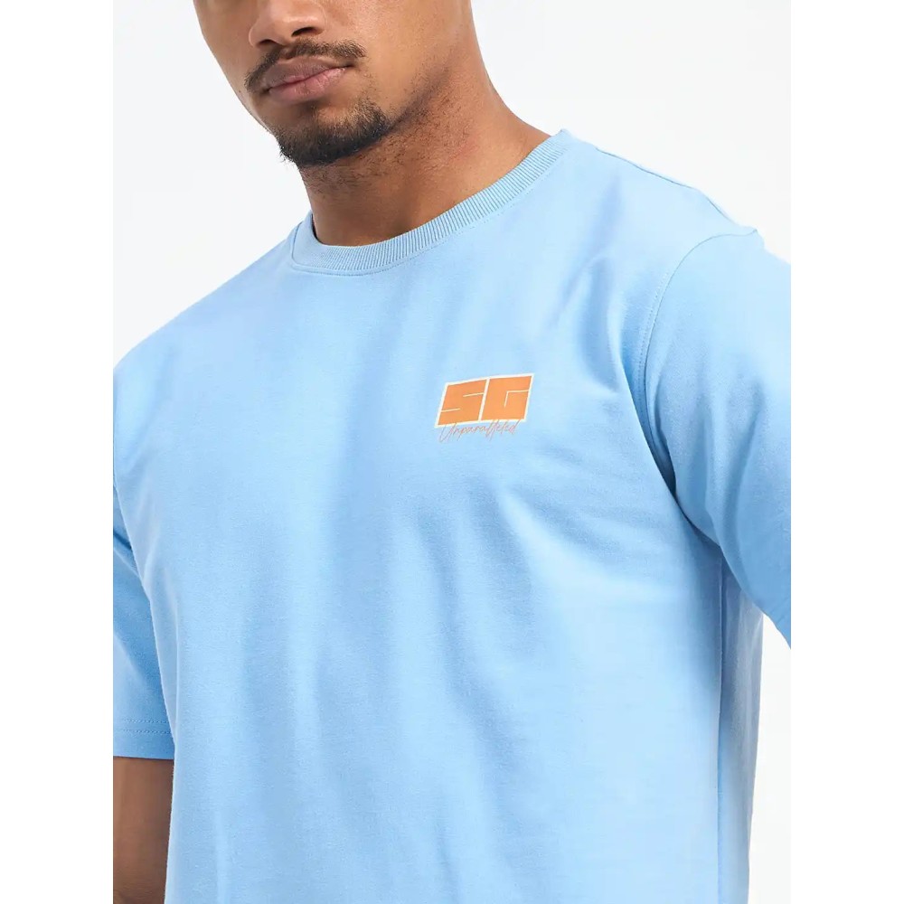 SG H1MT83181 Men Blue T-Shirt, Blue, S