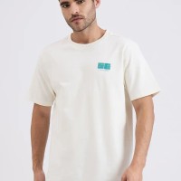 SG H1MT83182 Men Cream T-Shirt, Cream, S
