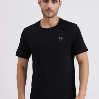 SG H1MT83682 Men Black T-Shirt, Black, S