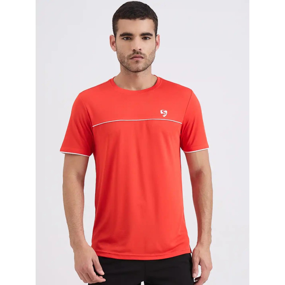 SG H1MT83702 Men Fiery Red T-Shirt, Fiery Red, S SG H1MT83702 Men Fiery Red T-Shirt, Fiery Red, S