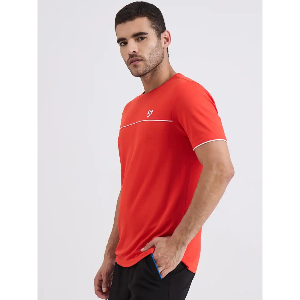 SG H1MT83702 Men Fiery Red T-Shirt, Fiery Red, S SG H1MT83702 Men Fiery Red T-Shirt, Fiery Red, S