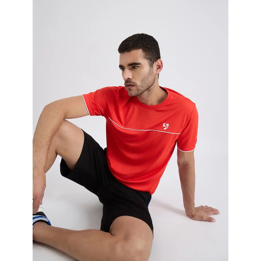 SG H1MT83702 Men Fiery Red T-Shirt, Fiery Red, S SG H1MT83702 Men Fiery Red T-Shirt, Fiery Red, S