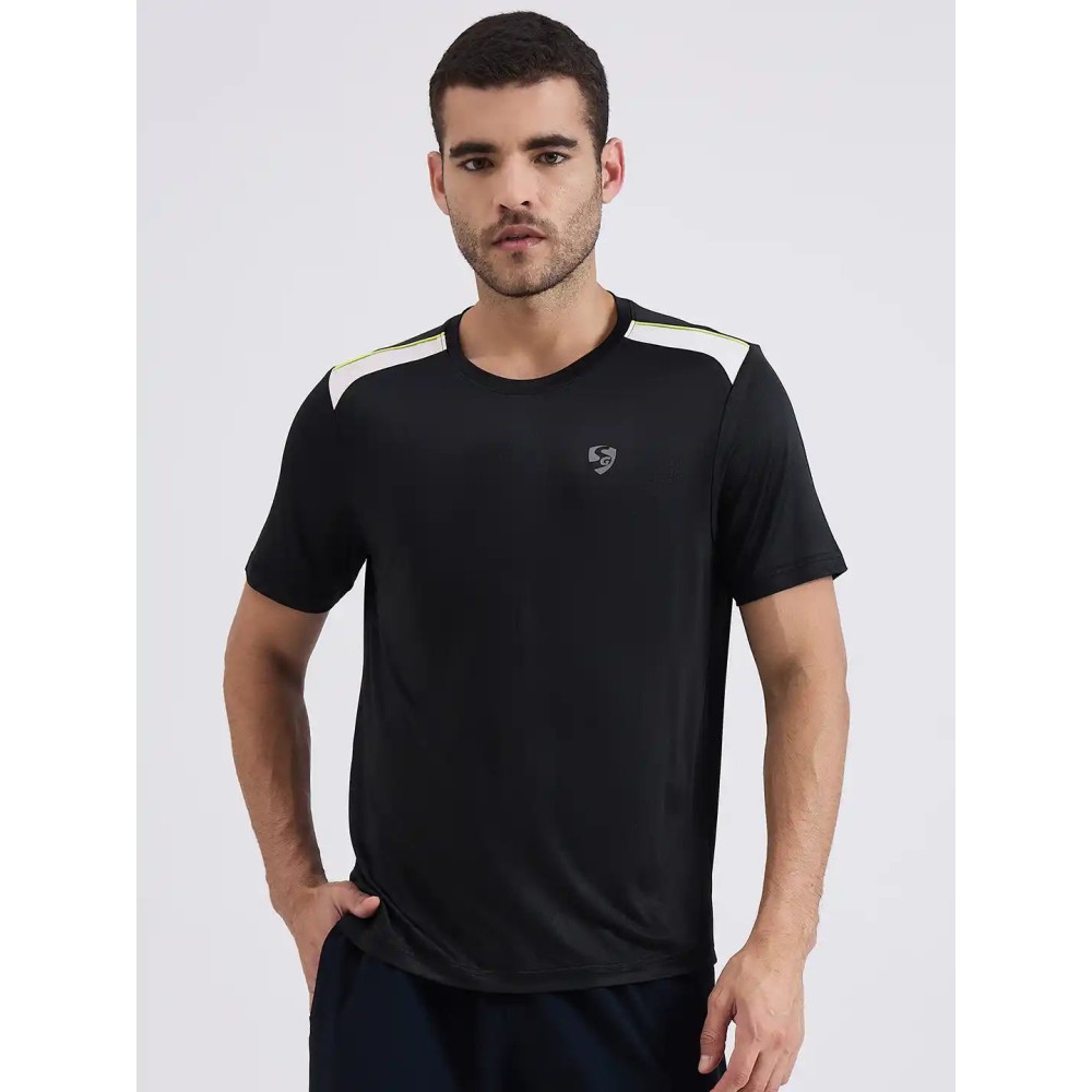 SG H1MT84161 Men Black T-Shirt, Black, S SG H1MT84161 Men Black T-Shirt, Black, S