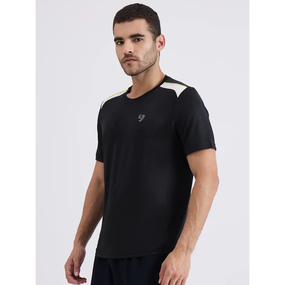 SG H1MT84161 Men Black T-Shirt, Black, S SG H1MT84161 Men Black T-Shirt, Black, S