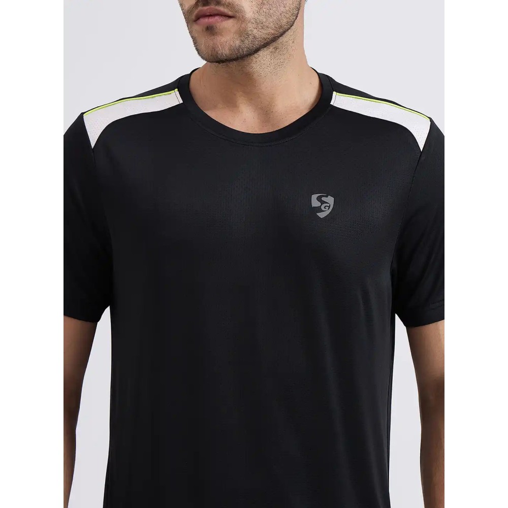 SG H1MT84161 Men Black T-Shirt, Black, S SG H1MT84161 Men Black T-Shirt, Black, S