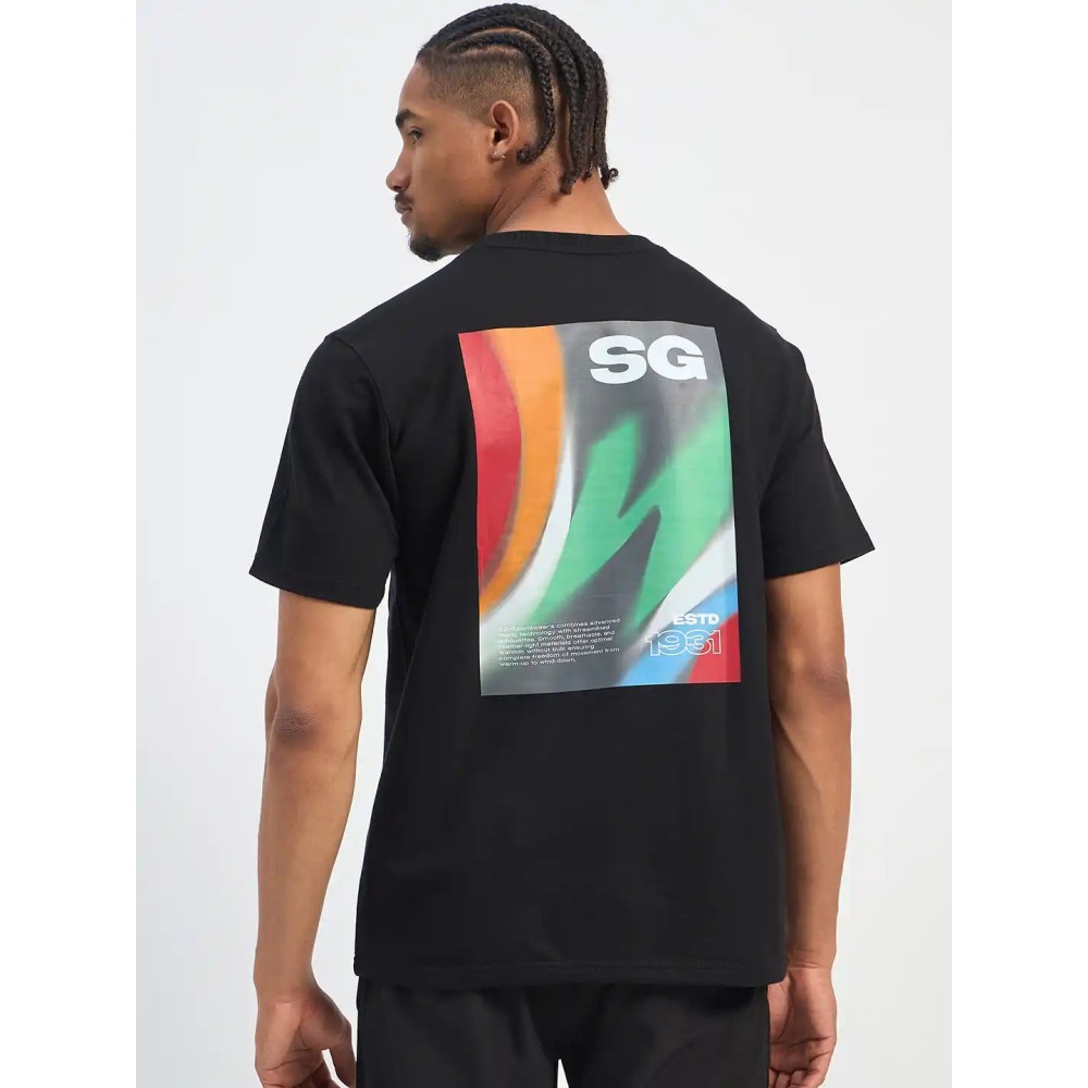 SG H1MT84181 Men Black T-Shirt, Black, S SG H1MT84181 Men Black T-Shirt, Black, S