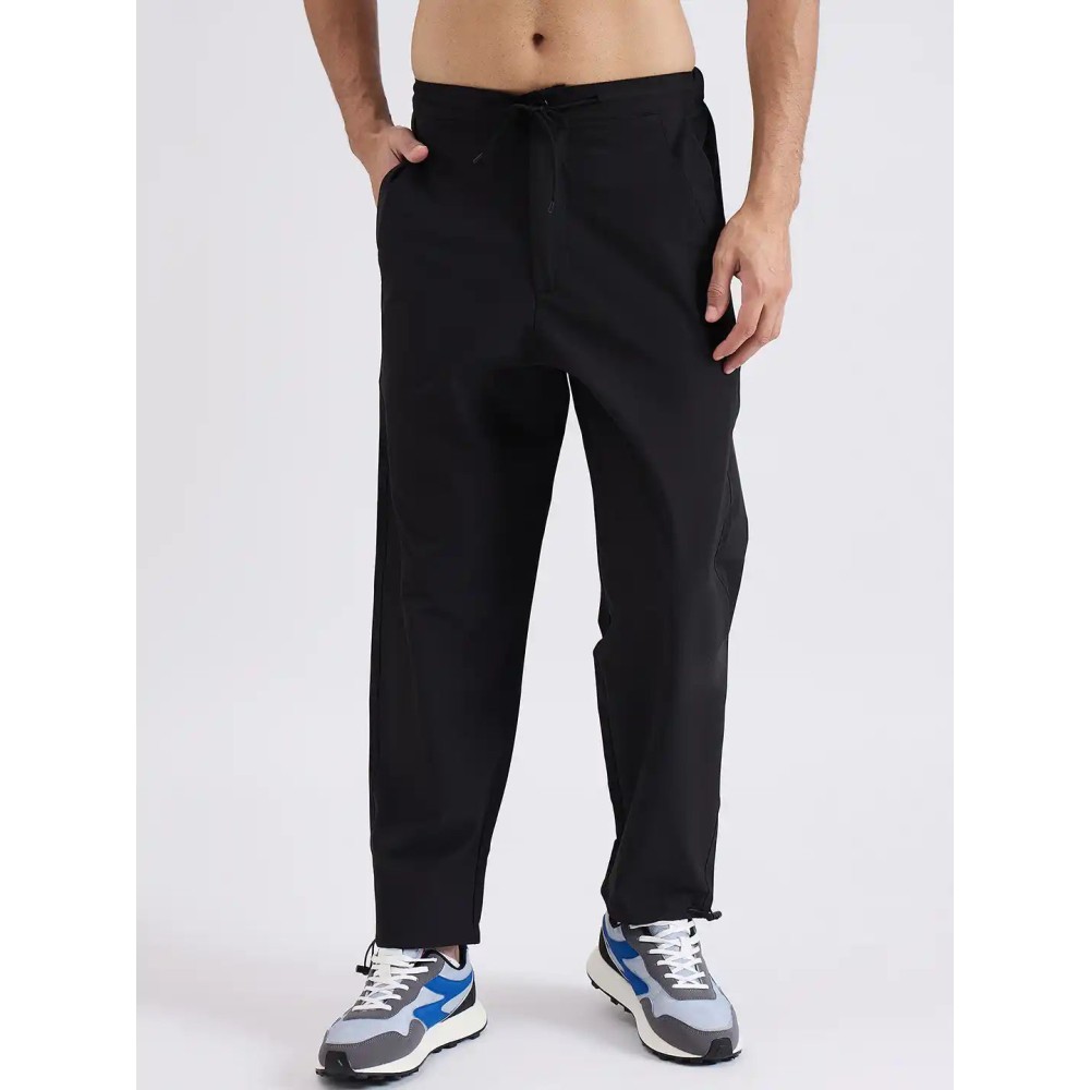 SG H1MTP84121 Men Black Track Pant, Black, S