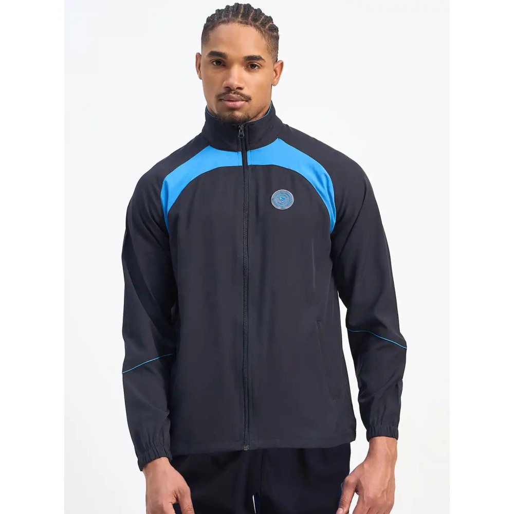 SG H1MTS84071 Men Navy/Turquoise Tracksuit, Navy/Turquoise, S
