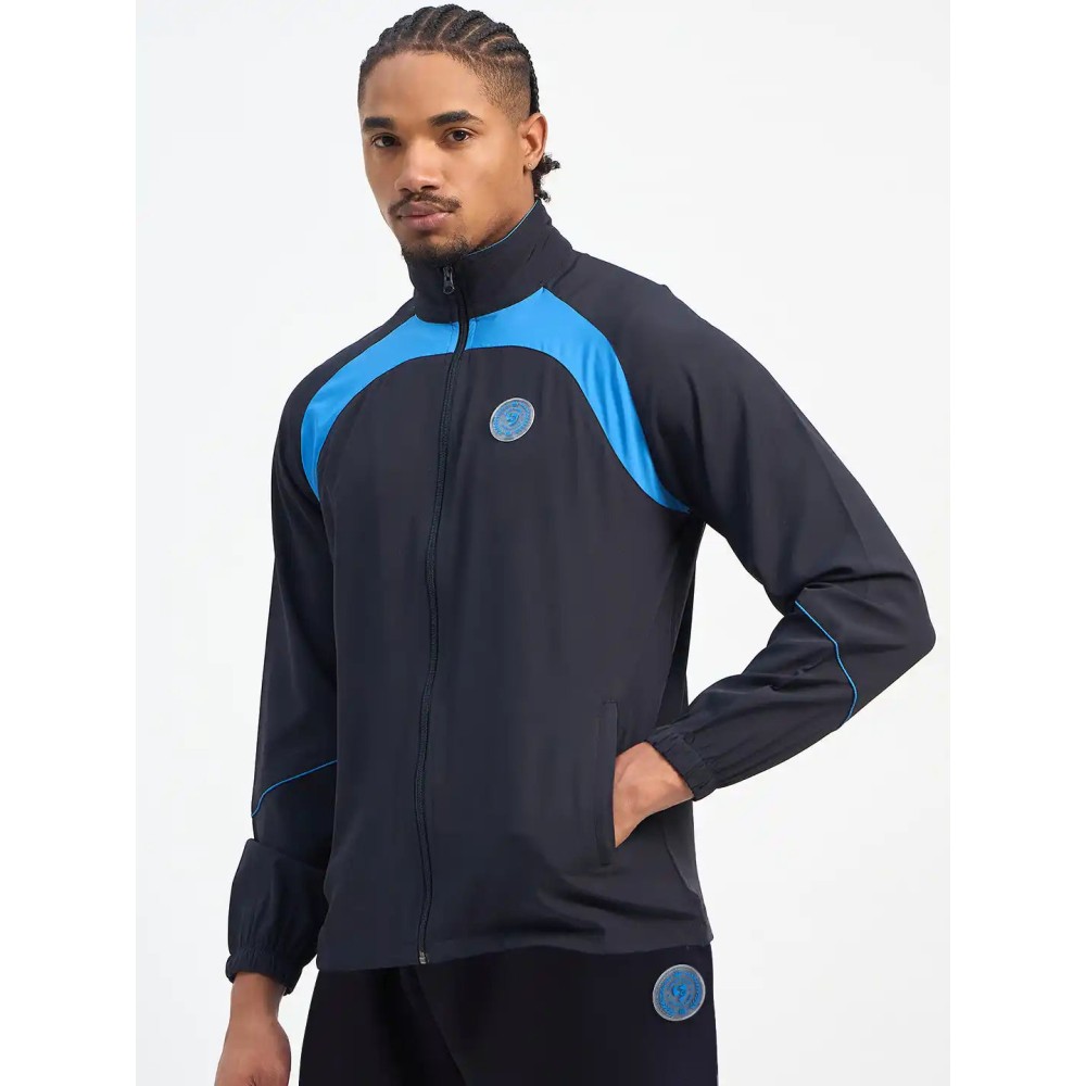 SG H1MTS84071 Men Navy/Turquoise Tracksuit, Navy/Turquoise, S