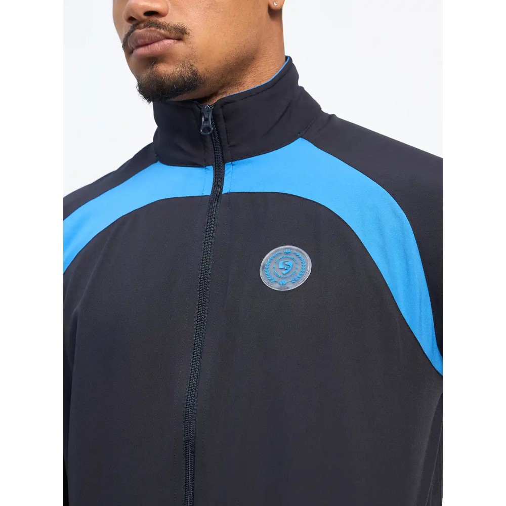 SG H1MTS84071 Men Navy/Turquoise Tracksuit, Navy/Turquoise, S