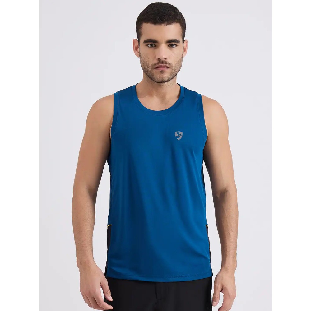 SG H1MV83601 Men Teal/Navy T-Vest, Teal/ Navy, S SG H1MV83601 Men Teal/Navy T-Vest, Teal/ Navy, S