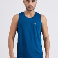 SG H1MV83601 Men Teal/Navy T-Vest, Teal/ Navy, S
