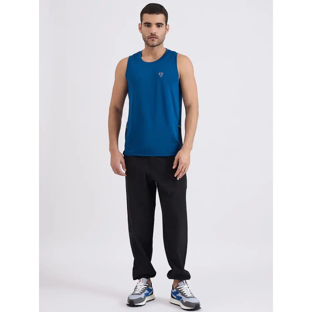 SG H1MV83601 Men Teal/Navy T-Vest, Teal/ Navy, S SG H1MV83601 Men Teal/Navy T-Vest, Teal/ Navy, S