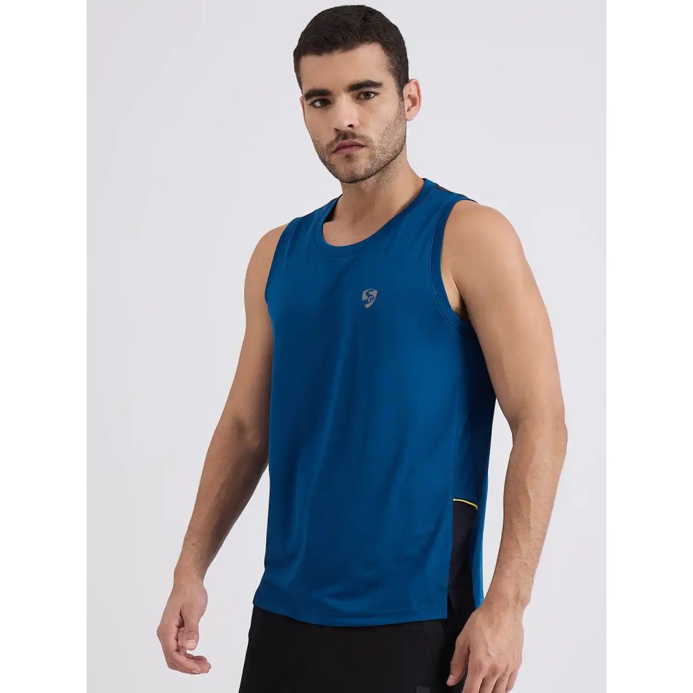SG H1MV83601 Men Teal/Navy T-Vest, Teal/ Navy, S SG H1MV83601 Men Teal/Navy T-Vest, Teal/ Navy, S