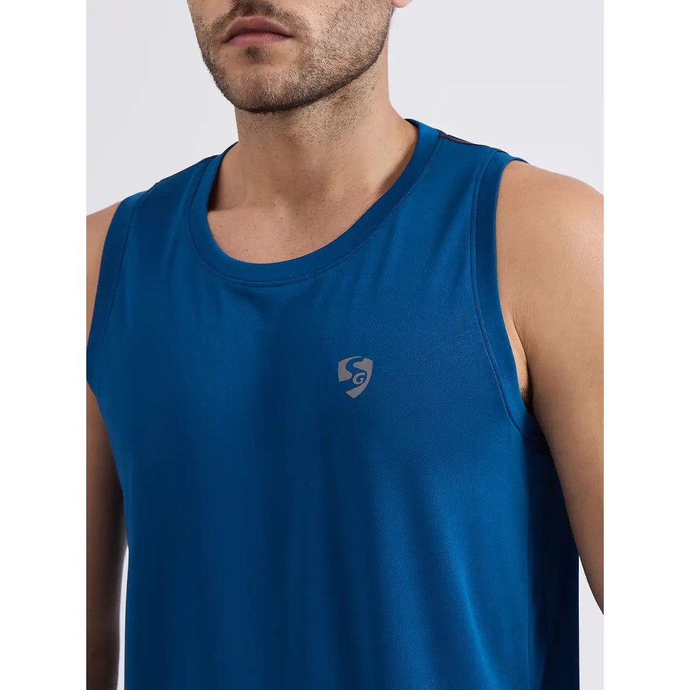 SG H1MV83601 Men Teal/Navy T-Vest, Teal/ Navy, S SG H1MV83601 Men Teal/Navy T-Vest, Teal/ Navy, S