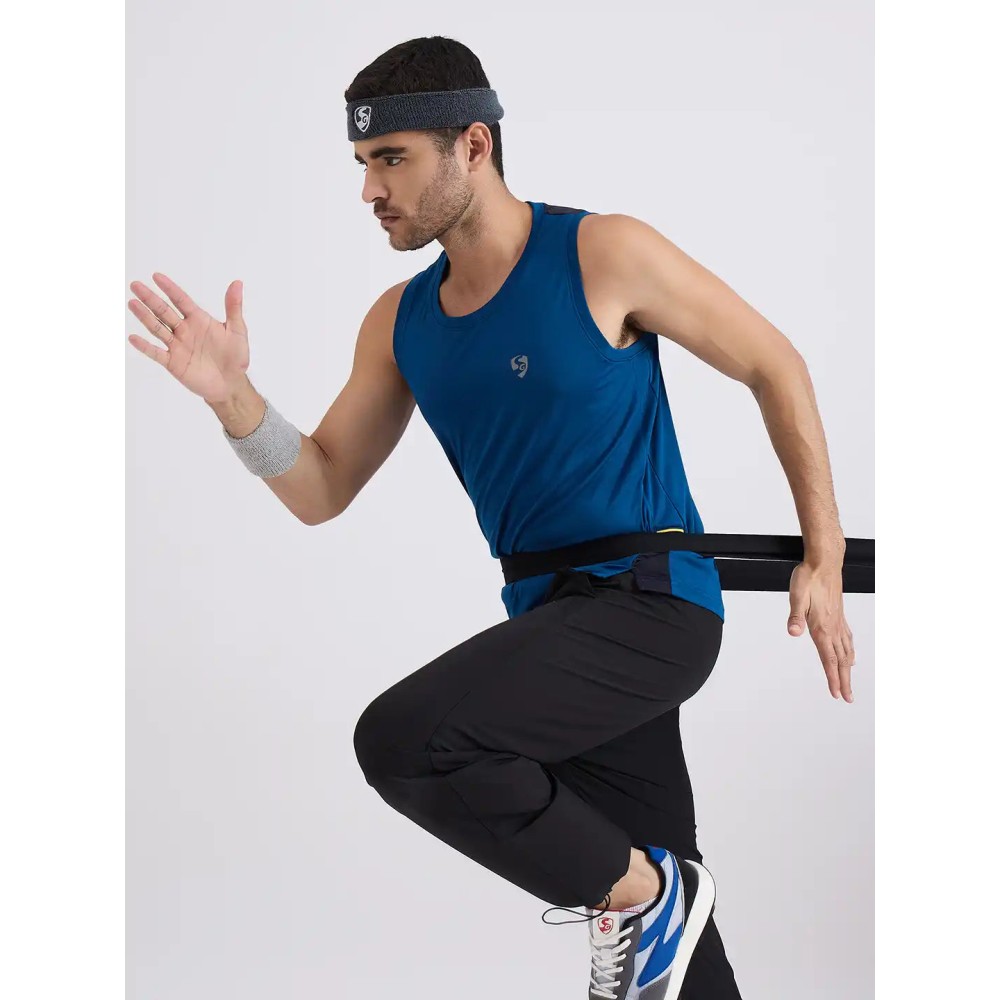 SG H1MV83601 Men Teal/Navy T-Vest, Teal/ Navy, S SG H1MV83601 Men Teal/Navy T-Vest, Teal/ Navy, S