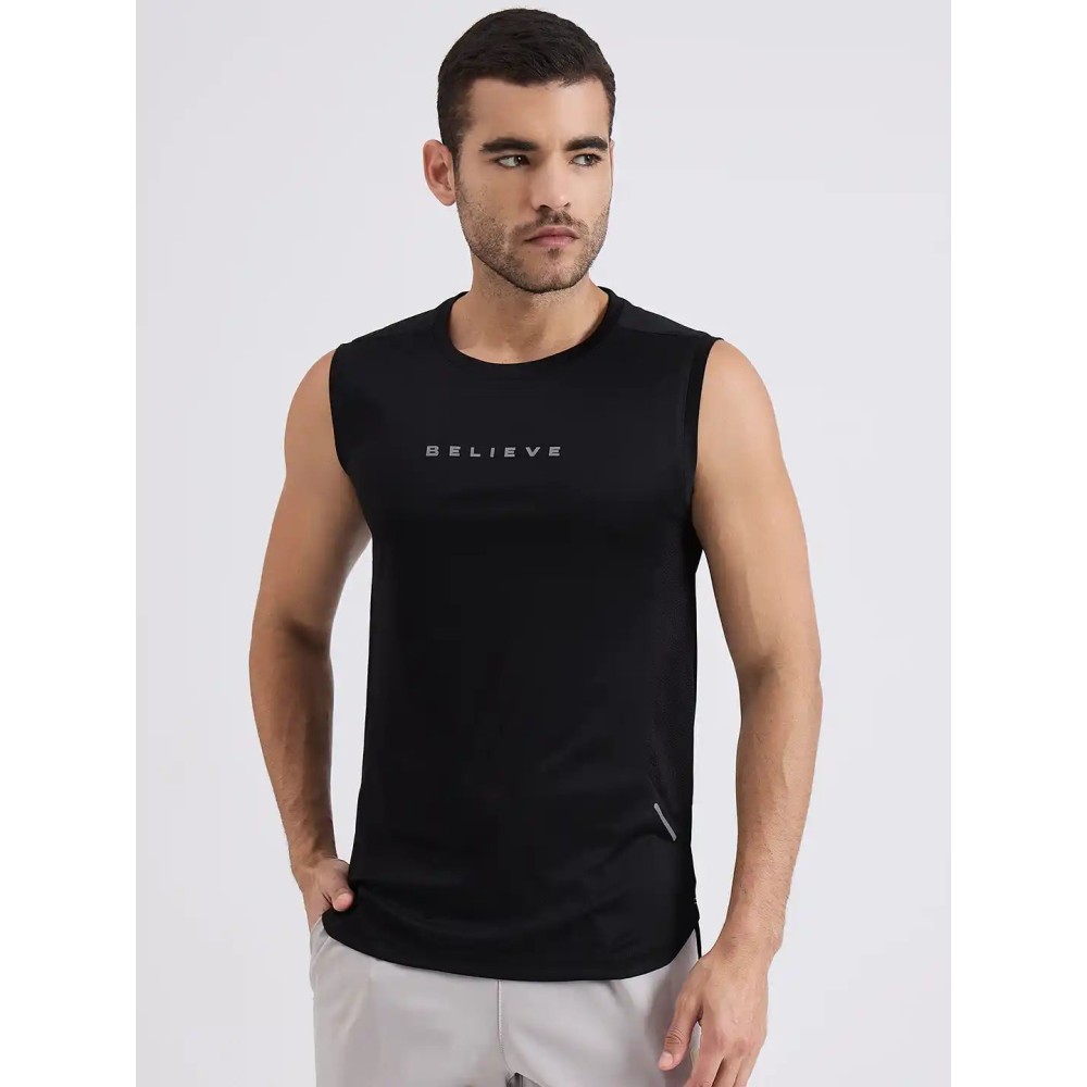 SG H1MV83631 Men Black T-Vest, Black, S SG H1MV83631 Men Black T-Vest, Black, S
