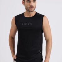 SG H1MV83631 Men Black T-Vest, Black, S