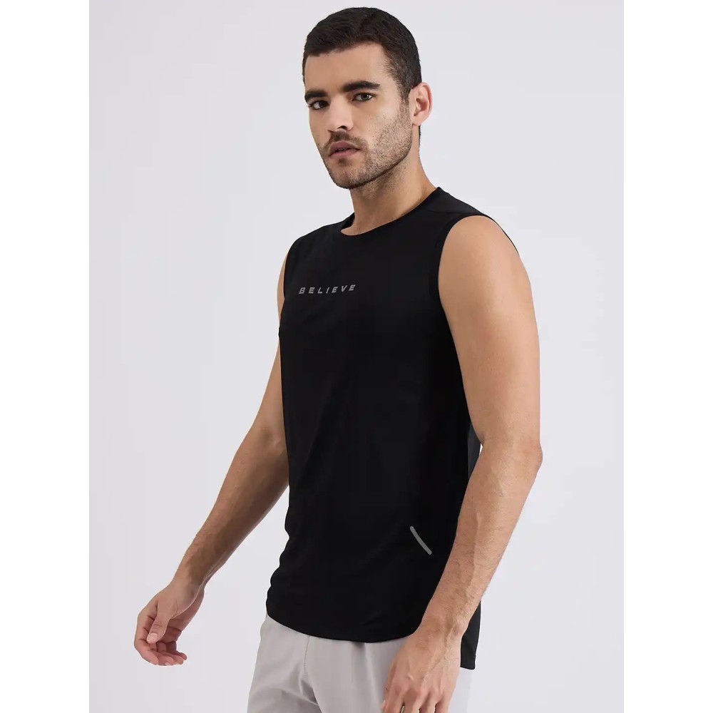 SG H1MV83631 Men Black T-Vest, Black, S SG H1MV83631 Men Black T-Vest, Black, S