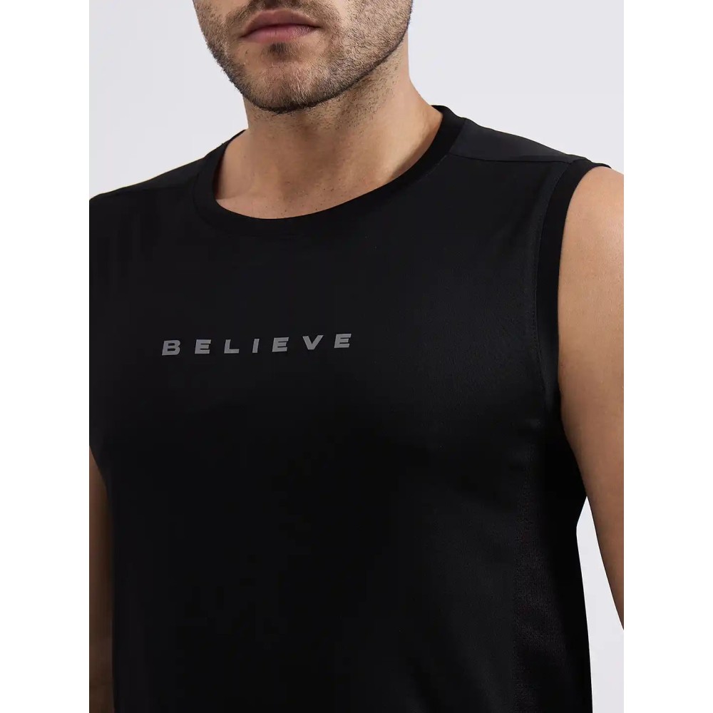 SG H1MV83631 Men Black T-Vest, Black, S SG H1MV83631 Men Black T-Vest, Black, S