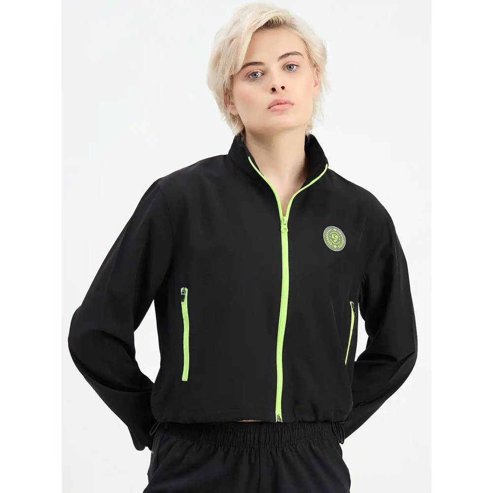 SG H1WJ83532 Women Black Jacket, Black, S
