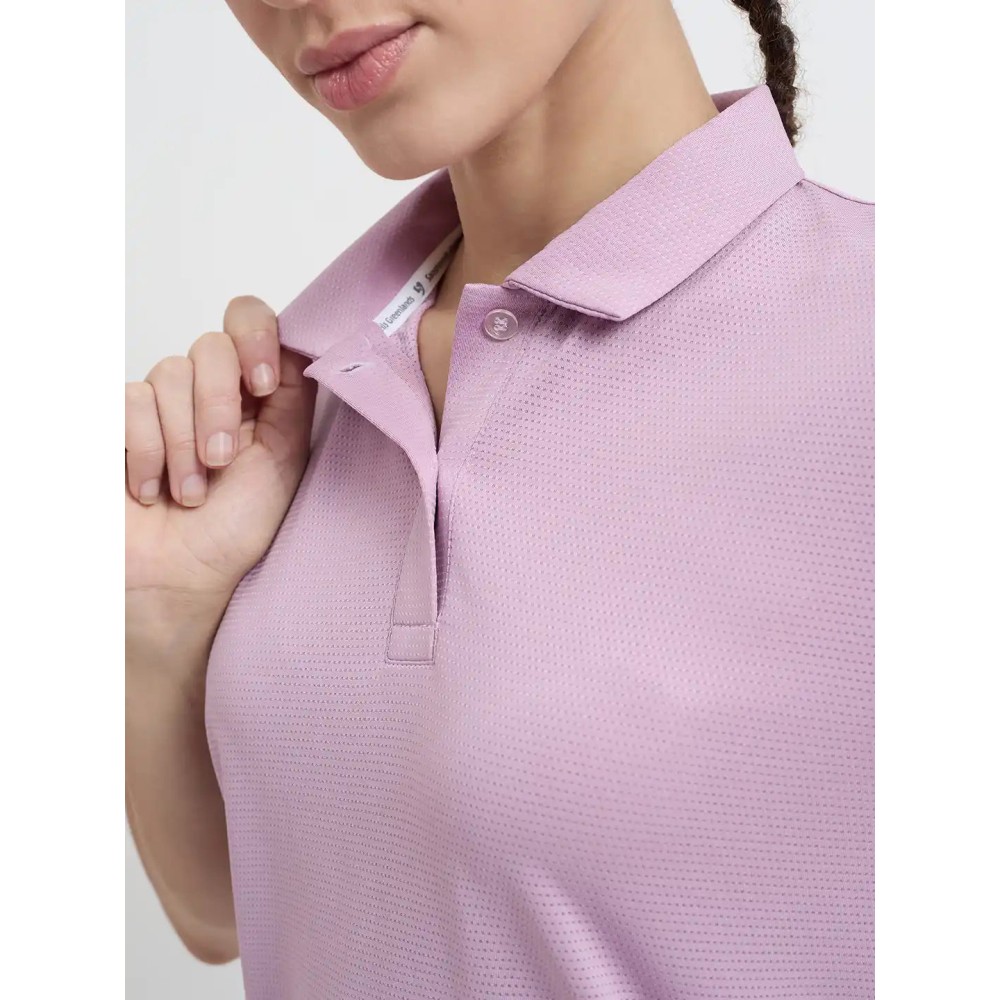 SG H1WP83191 Women Mauve Polo T-Shirt, Mauve, S SG H1WP83191 Women Mauve Polo T-Shirt, Mauve, S