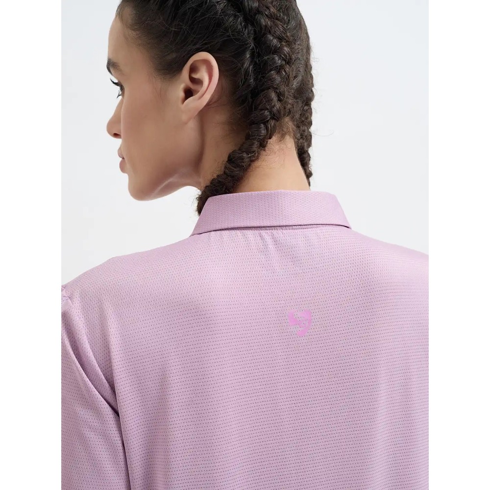 SG H1WP83191 Women Mauve Polo T-Shirt, Mauve, S SG H1WP83191 Women Mauve Polo T-Shirt, Mauve, S