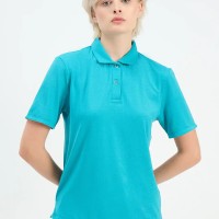 SG H1WP83192 Women Turquoise Polo T-Shirt, Turquoise, S