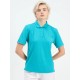 SG H1WP83192 Women Turquoise Polo T-Shirt, Turquoise, S