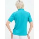 SG H1WP83192 Women Turquoise Polo T-Shirt, Turquoise, S