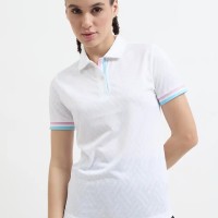 SG H1WP83221 Women White Polo T-Shirt, White, S