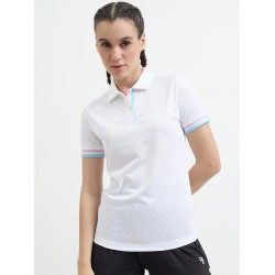 SG H1WP83221 Women White Polo T-Shirt