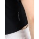 SG H1WP83231 Women Black/White Polo T-Shirt, Black/white, S