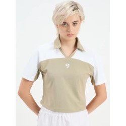 SG H1WP83233 Women Cornstalk/White Polo T-Shirt