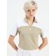 SG H1WP83233 Women Cornstalk/White Polo T-Shirt, Cornstalk/ White, S