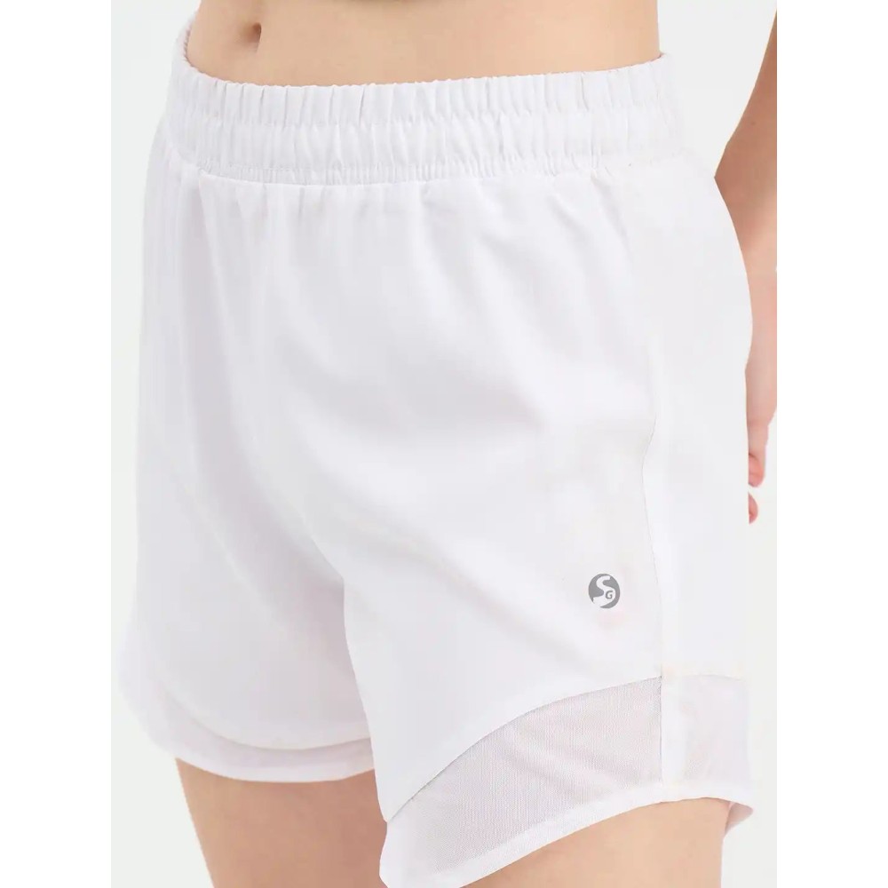 SG H1WS83302 Women White Shorts, White, S SG H1WS83302 Women White Shorts, White, S
