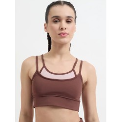 SG H1WSB83321 Women Brown Sports Bra