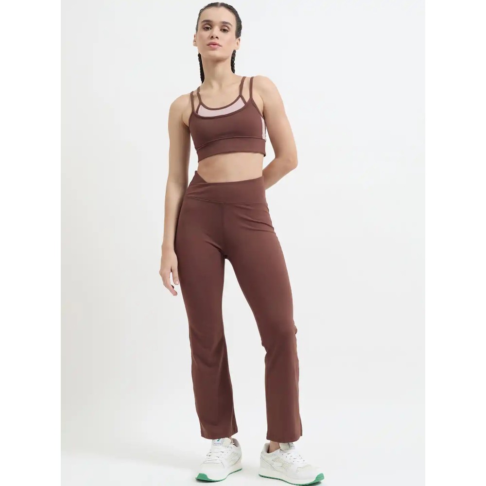 SG H1WSB83321 Women Brown Sports Bra, Brown, S SG H1WSB83321 Women Brown Sports Bra, Brown, S