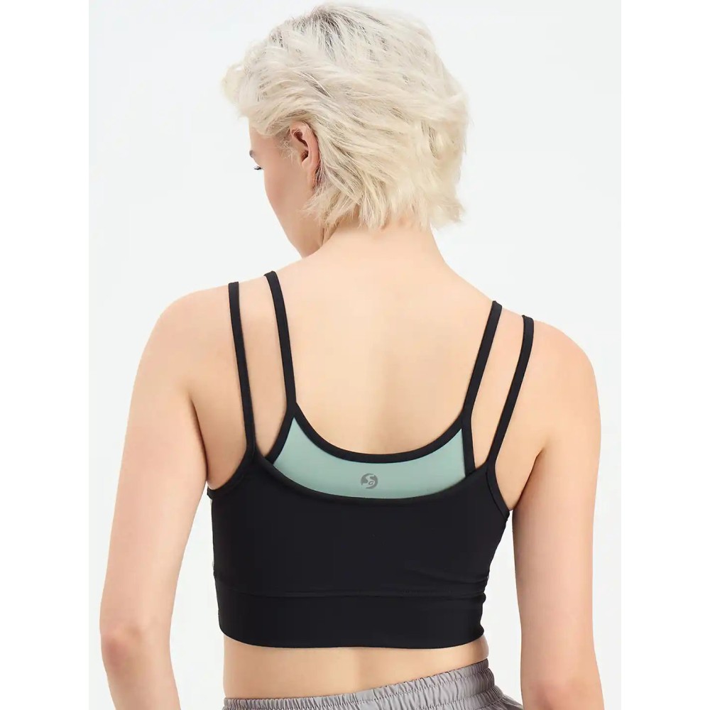 SG H1WSB83322 Women Black Sports Bra, Black, S SG H1WSB83322 Women Black Sports Bra, Black, S