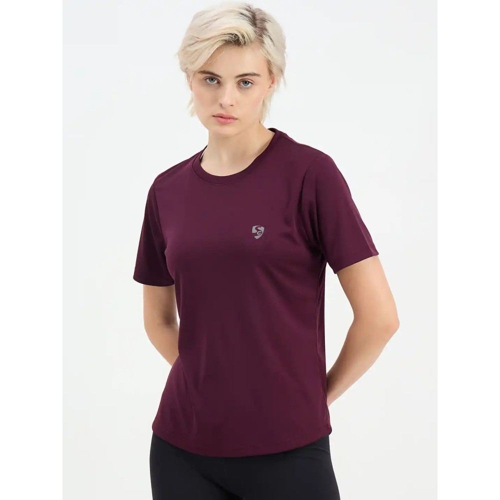 SG H1WT83131 Women Berry T-Shirt, Berry, S