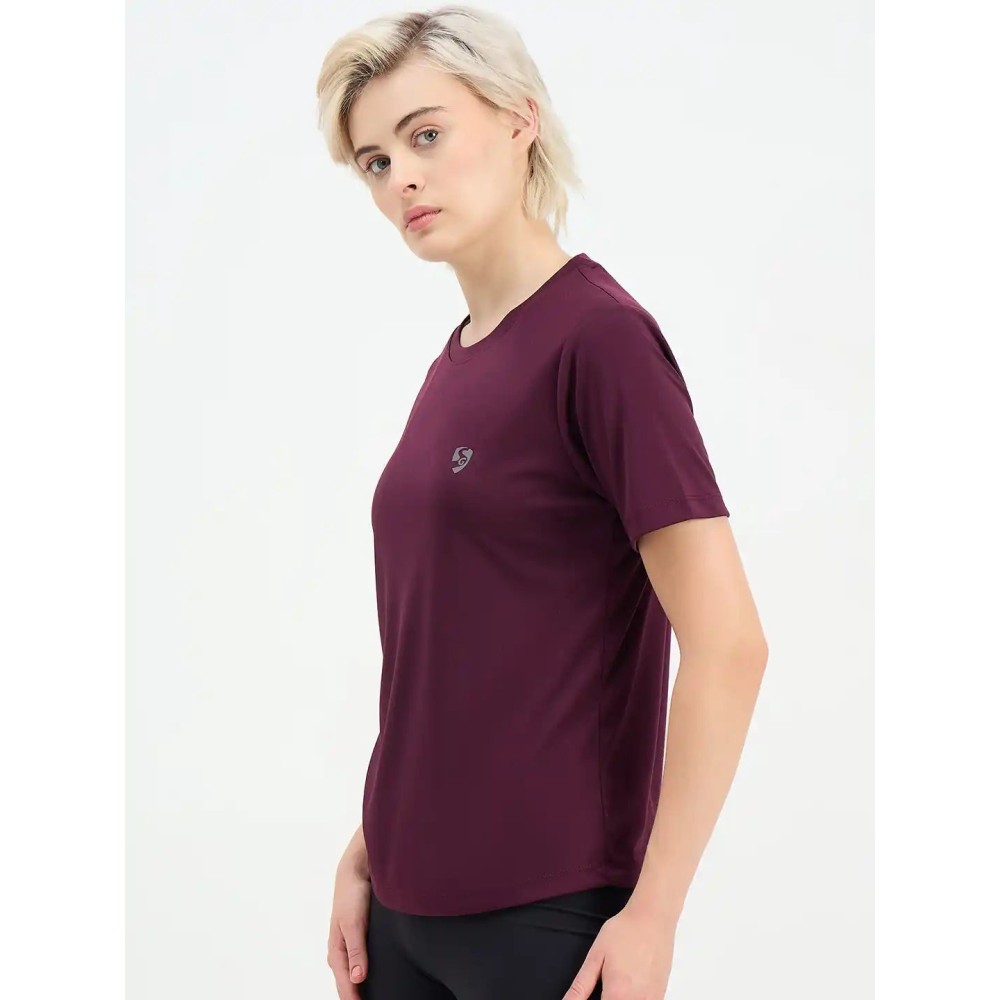 SG H1WT83131 Women Berry T-Shirt, Berry, S