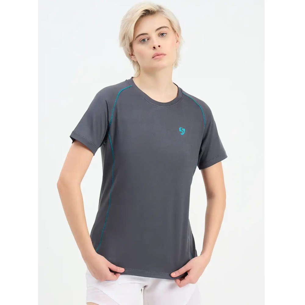 SG H1WT83162 Women Grey T-Shirt, Grey, S