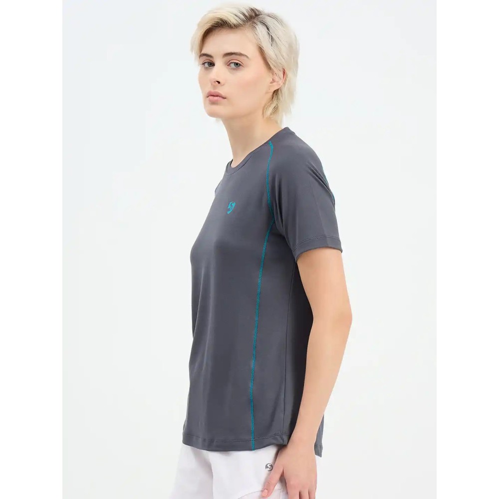 SG H1WT83162 Women Grey T-Shirt, Grey, S