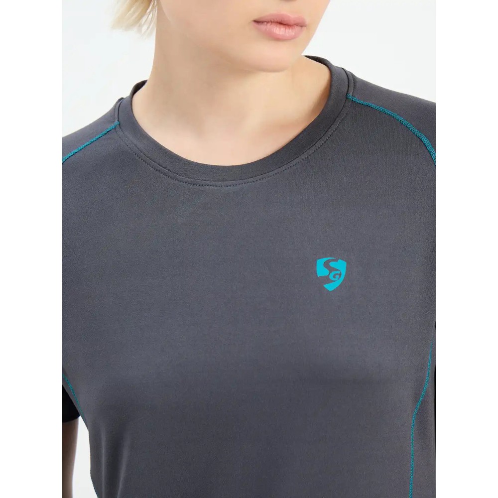 SG H1WT83162 Women Grey T-Shirt, Grey, S