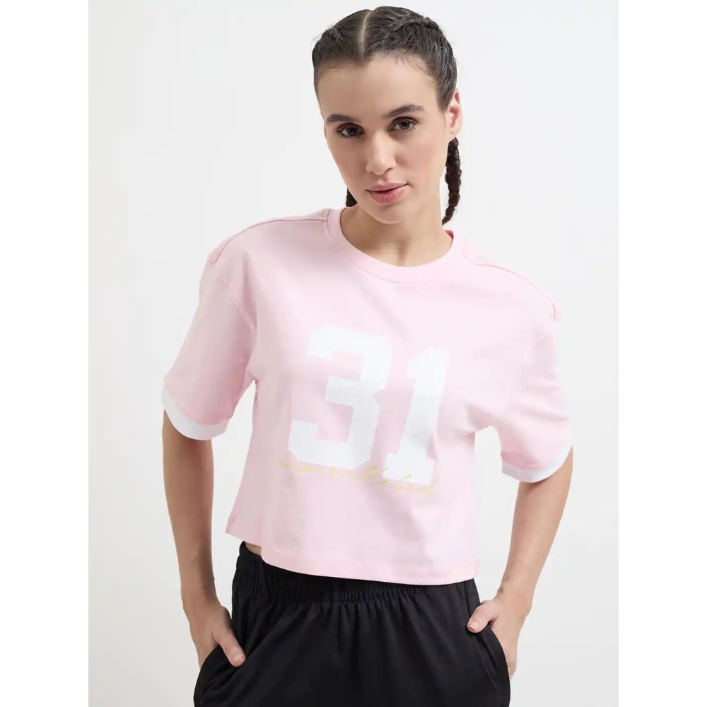 SG H1WT83171 Women Pink T-Shirt, Pink, S