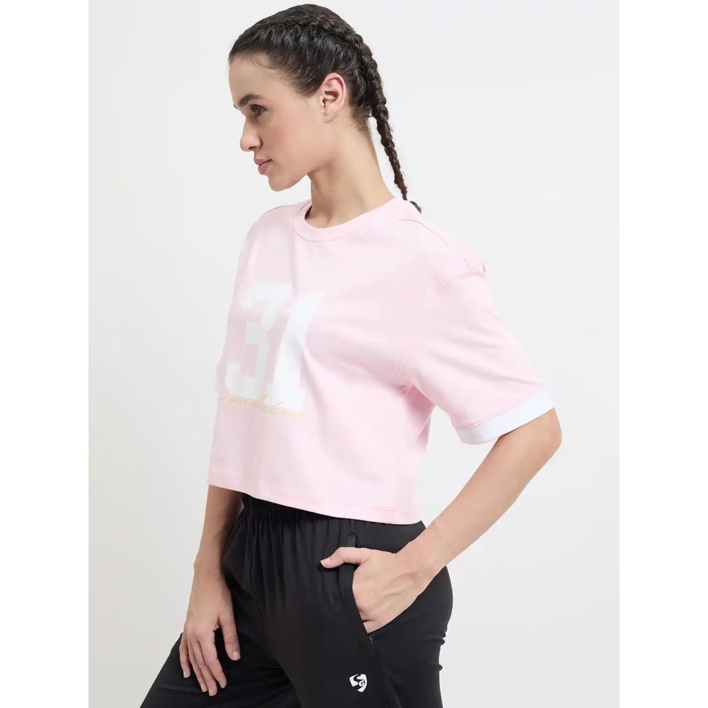 SG H1WT83171 Women Pink T-Shirt, Pink, S